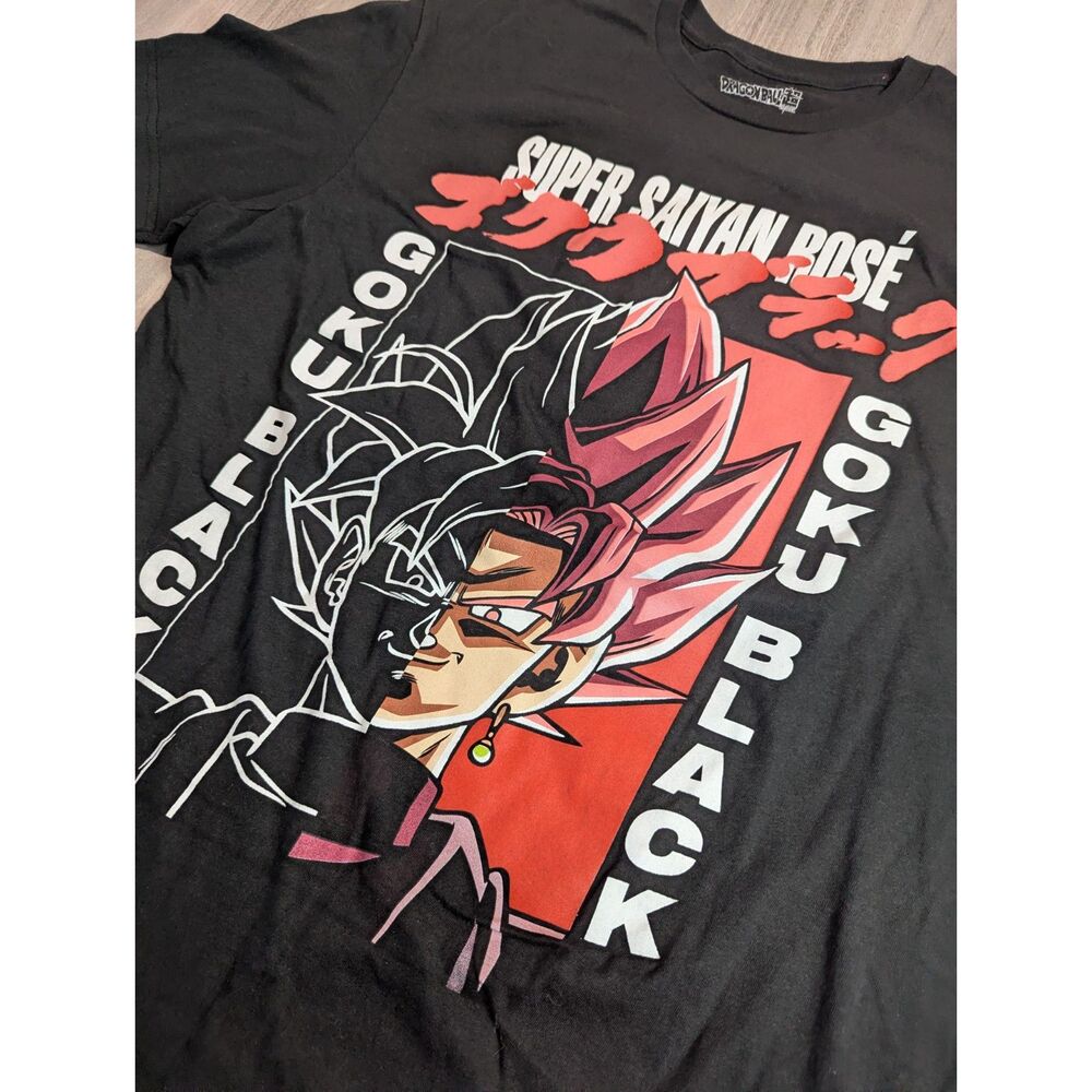 Dragon Ball Super Goku Black Super Saiyan Rosé Graphic T-Shirt Men's Black Sz L
